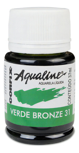 Tinta Aquarela Aqualine Corfix 37ml Cor Verde Bronze - 31