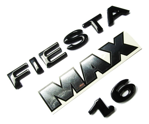 Emblemas Fiesta Max 1.6 Ford Negros Con Pega 3m