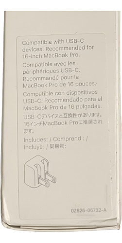 Adaptador De Corriente Usb-c De 96w Macbook Pro Nuevo