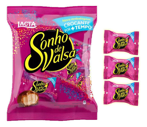 Bombom Wafer Lacta Sonho De Valsa Chocolate Pack 1kg Kit 3