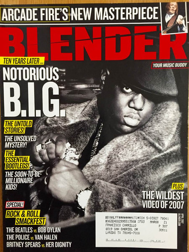 Notorious B.i.g. Revista Blender 2007 Importada