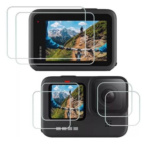6 Micas Para Gopro Hero 9 10 11 12 Cristal Templado