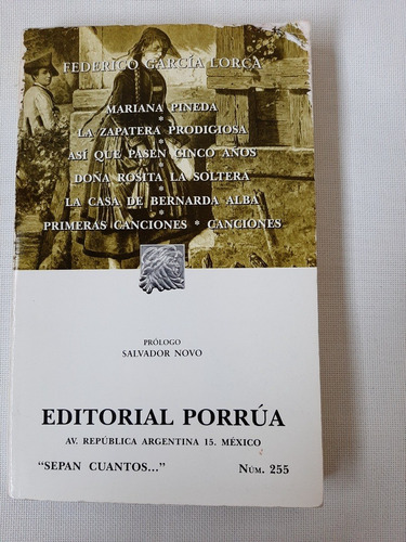 Libro Mariana Pineda, La Casa De Bernarda Federico García