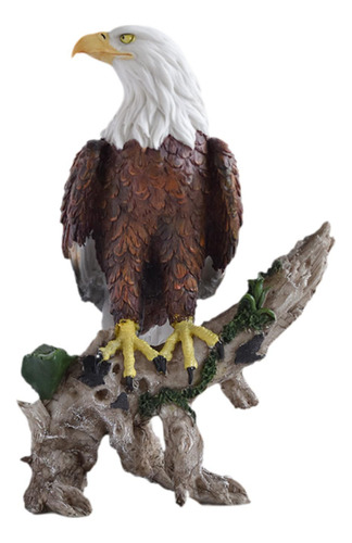 Perching Bald Eagle Statue Resin Ornament Decorative