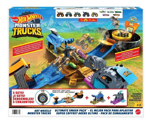 Pista Hot Wheels Monster Truck El Mejor Pack Para Aplastar