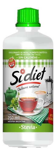 ! Edulcorante Si Diet Stevia 250ml 0 Calorias Sin Sodio