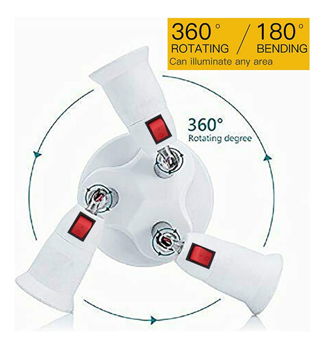 -360 Grados Ajustable-3 1 Adaptador De Enchufe Divisor ...