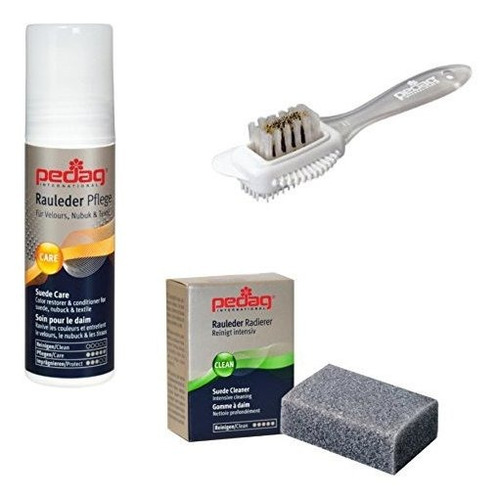 Pedag Suede Cleaner And Textile Color Rer, 3 Piezas Kit De L