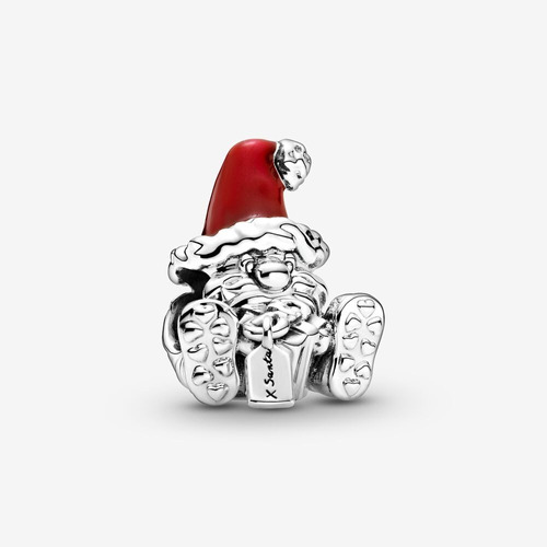 Pandora Charm Santa Claus Sentado Y Regalo