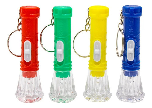 10 Pzs Mini Linterna De Mano Llavero Luz Led