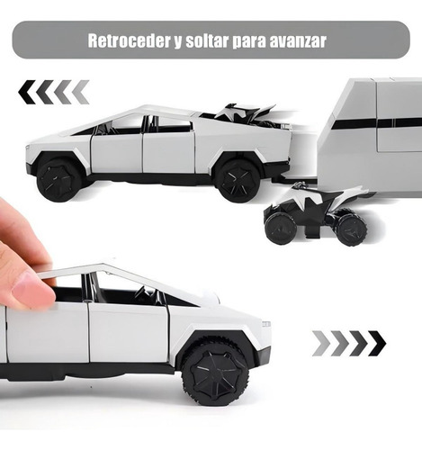Modelo De Juguete Metal Tesla Cybertruck Rv Carros Coleccion