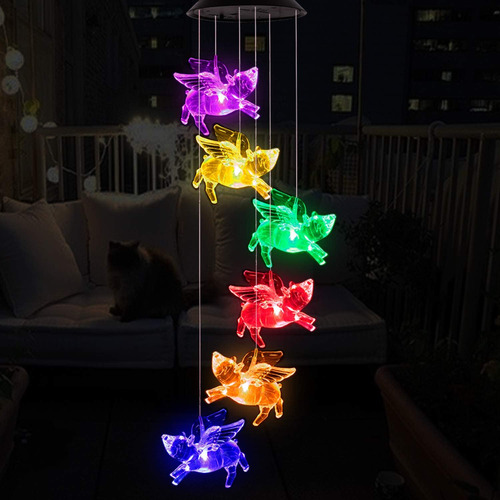 Campanas De Viento Led Que Cambian De Color, Regalo, Portáti