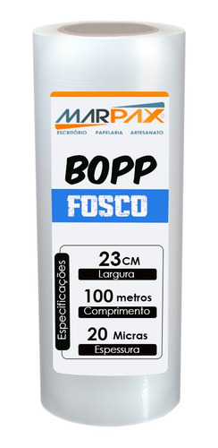 Imagem 1 de 3 de Bopp Fosco Para Laminação Bobina A4 23cmx100m Marpax 01un