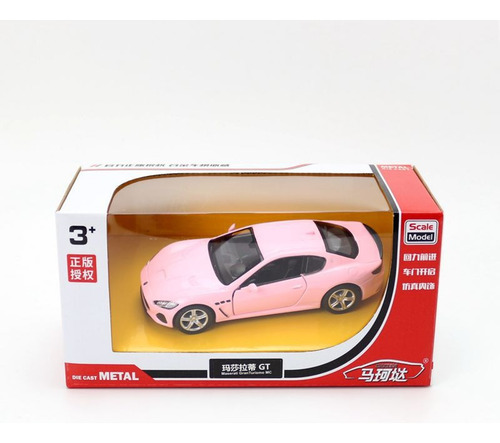 Cbh Coche De Aleación Maserati Rosa, Juguete Modelo 1:36