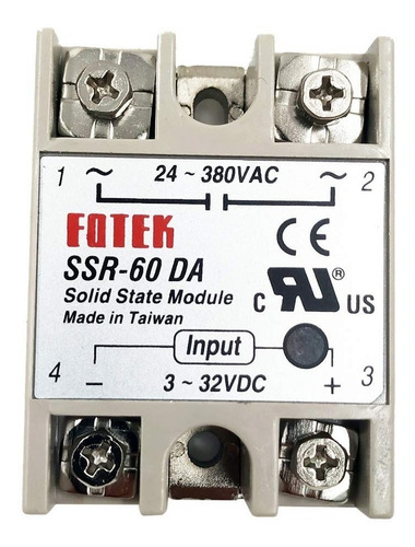 Imagen 2 de 10 de Rele Estado Solido Solid State Relay Ssr-60da 60a Ac Hobb