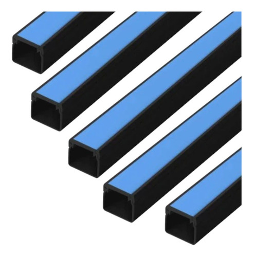 Perfil Canaleta Sistema X 20x10mm Preta Alumbra 5 Barras 2m