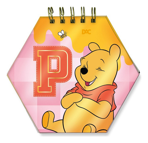 Caderno Mini Ficheiro Smart Hexagonal Ursinho Pooh 80 Fls