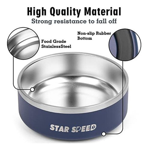 Starspeed ??- Cuencos Para Perros De Acero Inoxidable De 42
