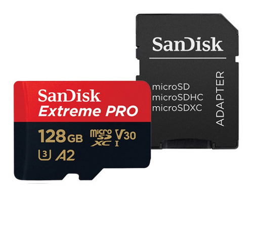 Memoria Microsd Sandisk Extreme Gopro 128gb A2 U3 160mb/s