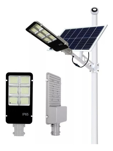 Lampara Techo Calle Poste 400w + Panel Solar Control Remoto