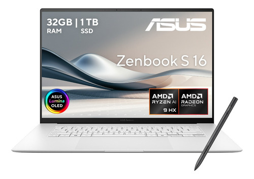 Laptop Asus Zenbook S16 Um56 Amd R-ai9 32gb 1tb