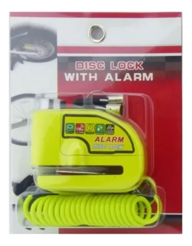 comprar Candado Con Alarma Freno Disco Moto + Piola Recordatoria