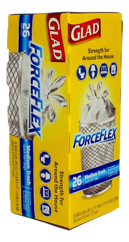 Forceflex Quick-tie - Bolsas De Basura Medianas (caja De 26