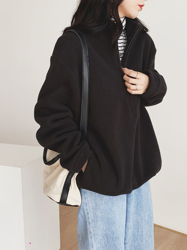 Sudadera Hoodie Mujer Forro Polar Más Terciopelo Con Cierre