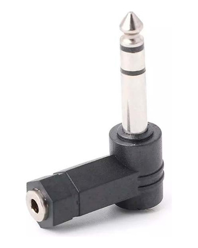 Adaptador De Audio Plug Stereo 6.3 A Jack 3.5 Mm Angulo 90°