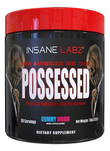 Preentreno Possessed Insane Labz Oxido Nitrico, Test, Mental