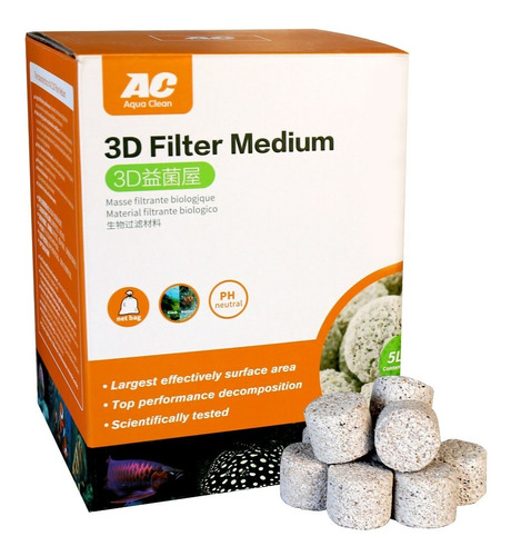 Material Filtrante Biologico Biofiltro 3d Filter - 1 Litro
