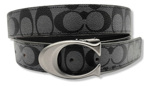 Cinturon Coach Doble Vista Reversible  Unisex Negro