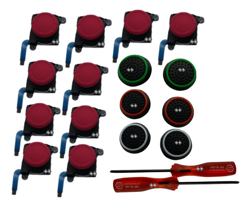 10 Palanca Joystick Para Control Nintendo Switch Joycon Goma