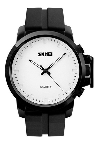 Reloj Hombre Skmei 1208 Acero Malla Cuero Gtia Elegante
