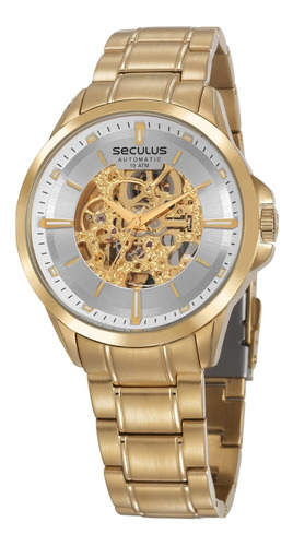 Relógio Masculino Seculus Dourado Automático 20754gpsvda2