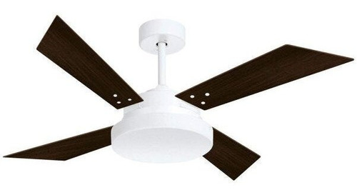 Ventilador De Teto Volare Branco Fosco Vd50 Tech Tabaco 220v Cor das pás Preto Diâmetro 122 cm Material das pás MDF Quantidade de pás 4