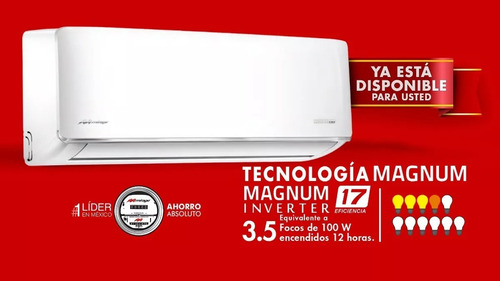 Minisplit Mirage Inverter Magnum17 Seer 1ton Solo Frio 220