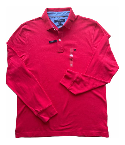 Camiseta Tipo Polo Tommy Hilfiger Hombre F104 Talla M Roja