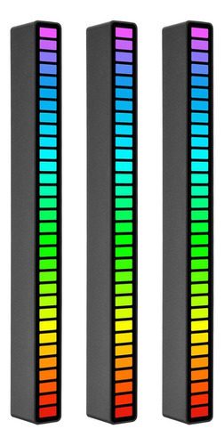 3 Luces De Ritmo De Control De Sonido Rgb De 32 Led 18 Color