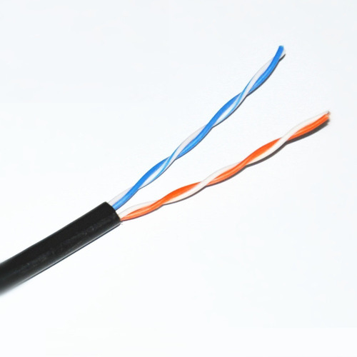 Imagen 2 de 4 de Cable Utp Bobina Rollo 100m Categoria 5e Exterior 2 Pares