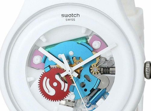 Reloj Swatch Mujer Blanco Suow100 Importado Sin Uso Original