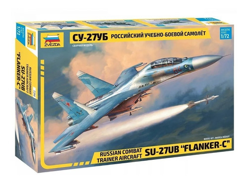 Zvezda Avion Sukhoi Su27 Ub Flanker C 1/72 Armar Pintar 7294