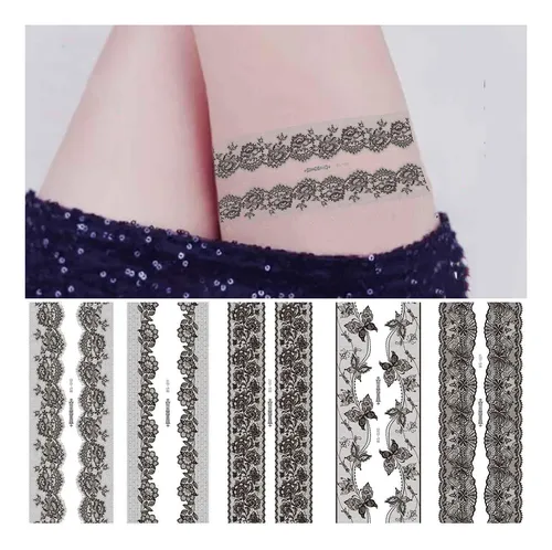 comprar Sttiafay Pegatinas De Tatuaje De Encaje, Tatuaje Falso De Pi