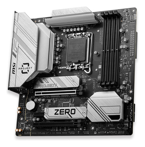 Placa Mãe Msi B760m Project Zero Intel Lga 1700 Wifi Branco