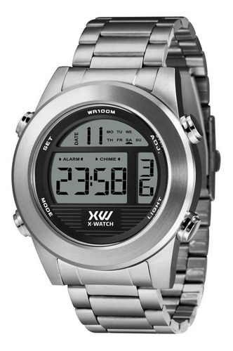 Relógio X-watch Masculino Ref: Xmssd002 P2sx Digital Aço