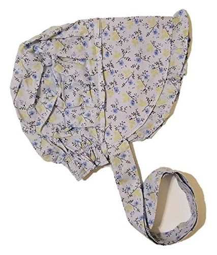 Adulto Large Pradera Sun Bonnet, Azul Y Amarillo