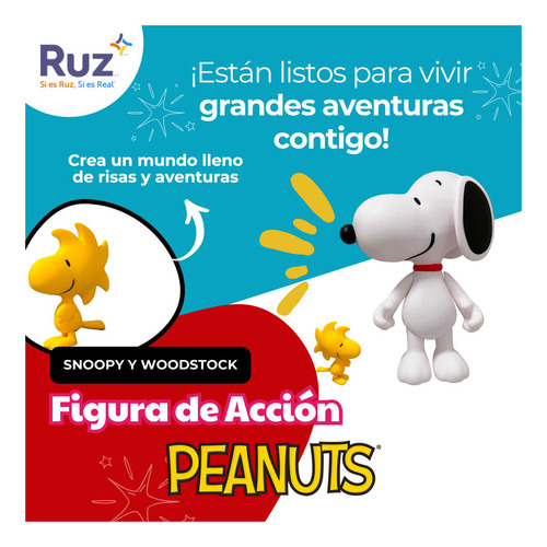 Figura Toddler Ruz Peanuts (snoopy Y Woodstock 32 Cm Blanco)
