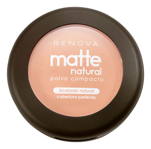 Maquillaje En Polvo Compacto Renova Matte Natural Beige Natural Cara 10.5g