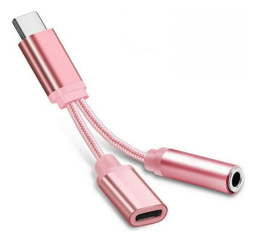 Adaptador Auricular Cargador 2 1 Tipo C 3,5 Mm Usb-c Cable