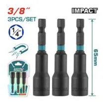 Comprar Kit De Adaptadores De Impacto 3pzs Para Taladro 3\u002F8 Total
